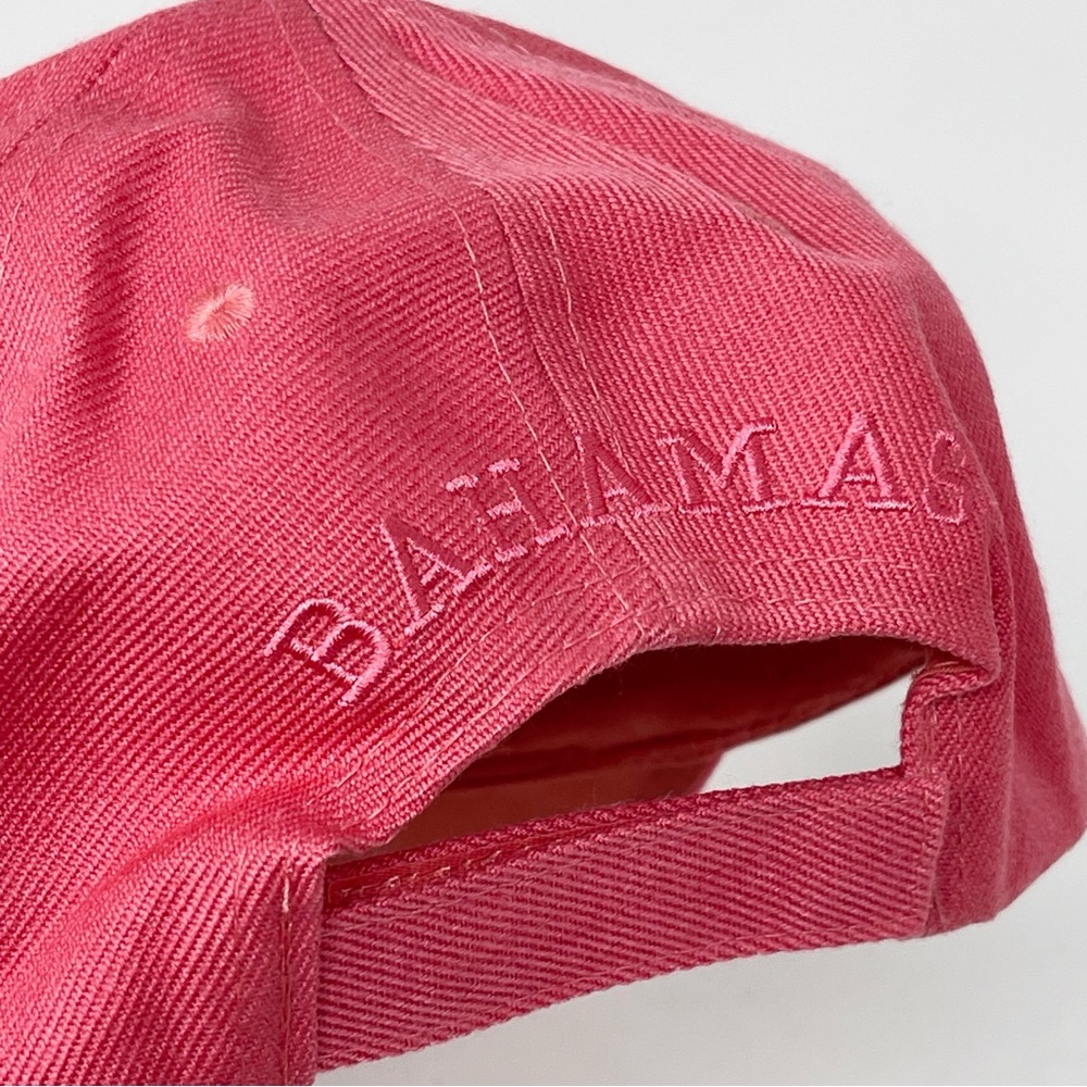 Bahamas Nassau Embroidered Adjustable Baseball Cap Souvenir Unisex Coral Pink - Picture 4 of 8